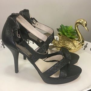 Michael Kors Gideon Sparkle Stiletto Leather Heels
